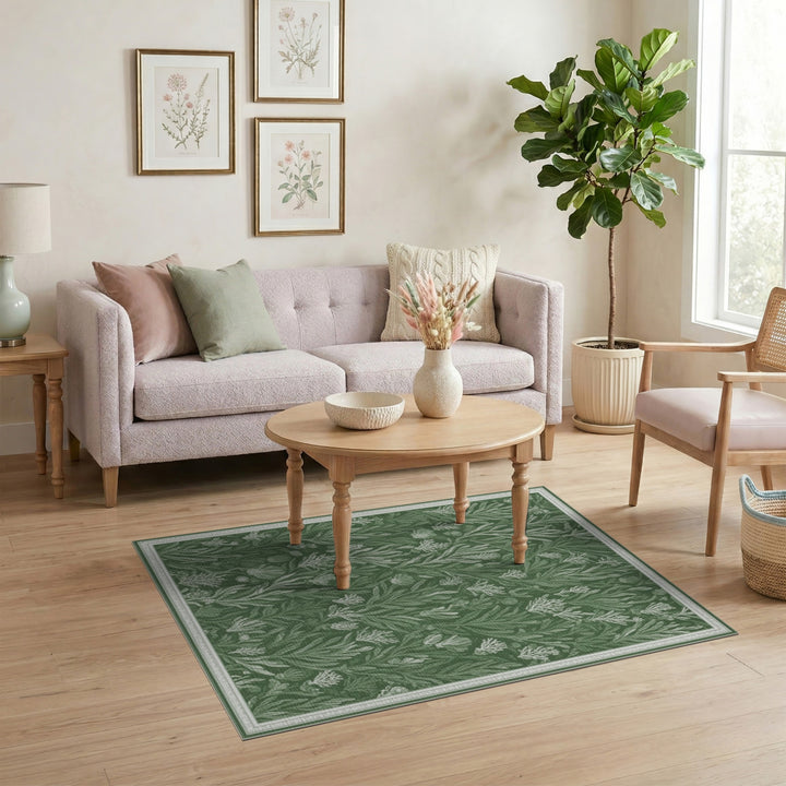 Green Coastal Seaweed Area Rug