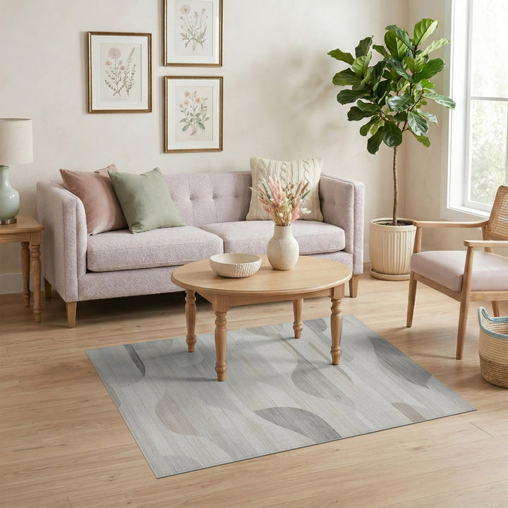 Wave Abstract Wave Neutral Area Rug