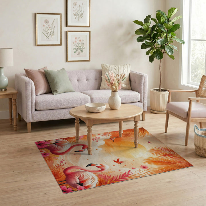 Flamingo Sunset Area Rug