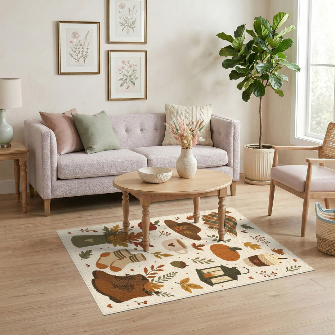 Autumn Plaid Farmhouse Area Rug