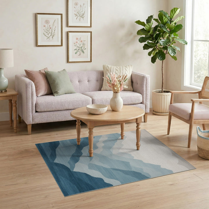 Blue Mountain Mist Area Rug