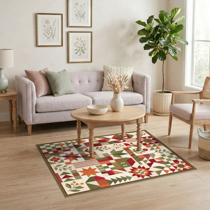 Rustic Patchwork Farmhouse Area Rug