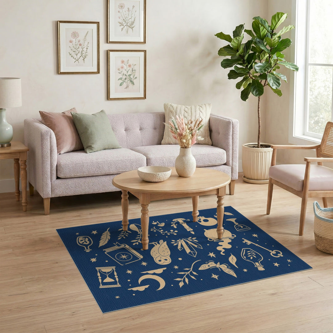 Mystic Celestial Blue Area Rug