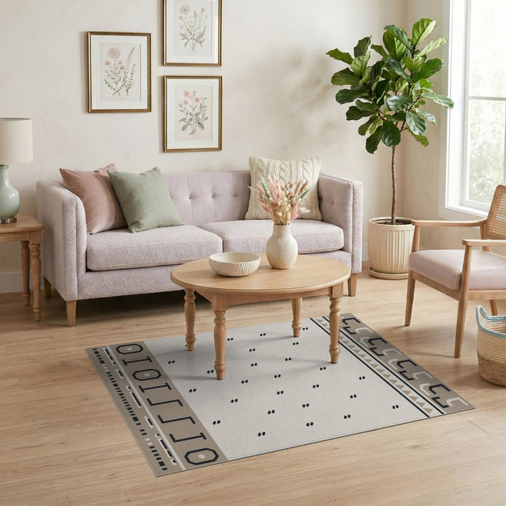 Beige Heritage Tribal Area Rug