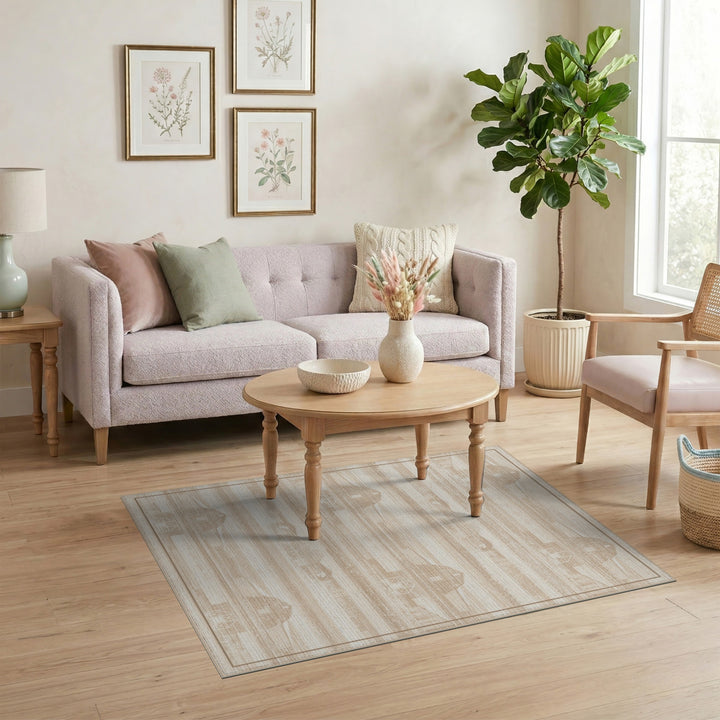 Beige Barn Farmhouse Area Rug