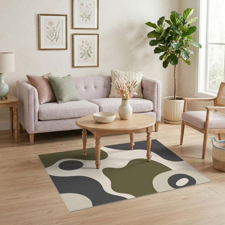 Beige and Neutral Abstract Area Abstract Beige Neutral Area Rug