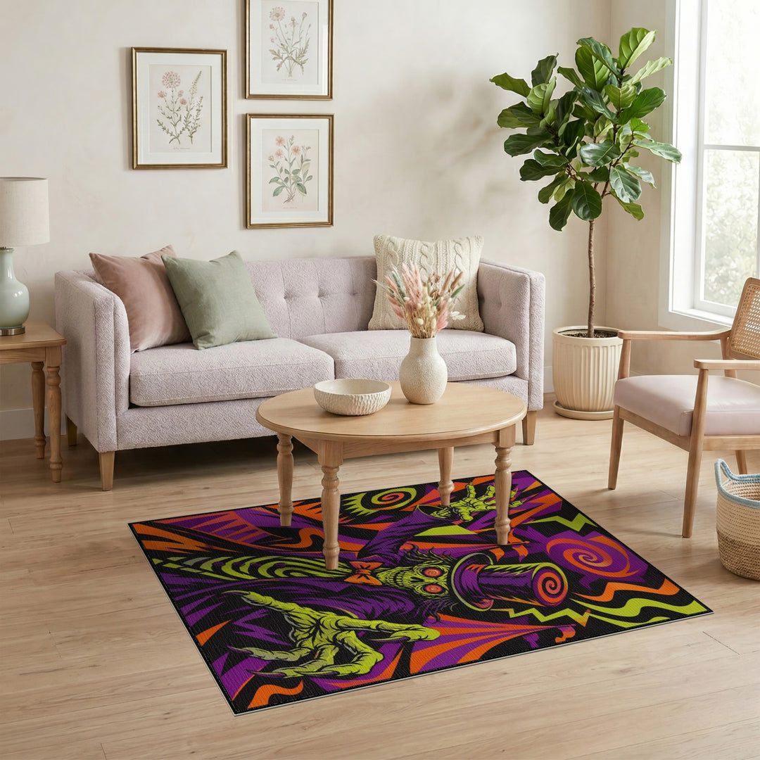 Psychedelic Zombie Ringmaster Area Rug