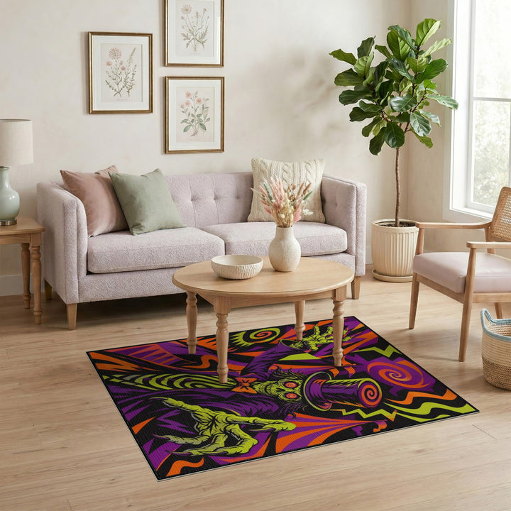 Psychedelic Zombie Ringmaster Area Rug