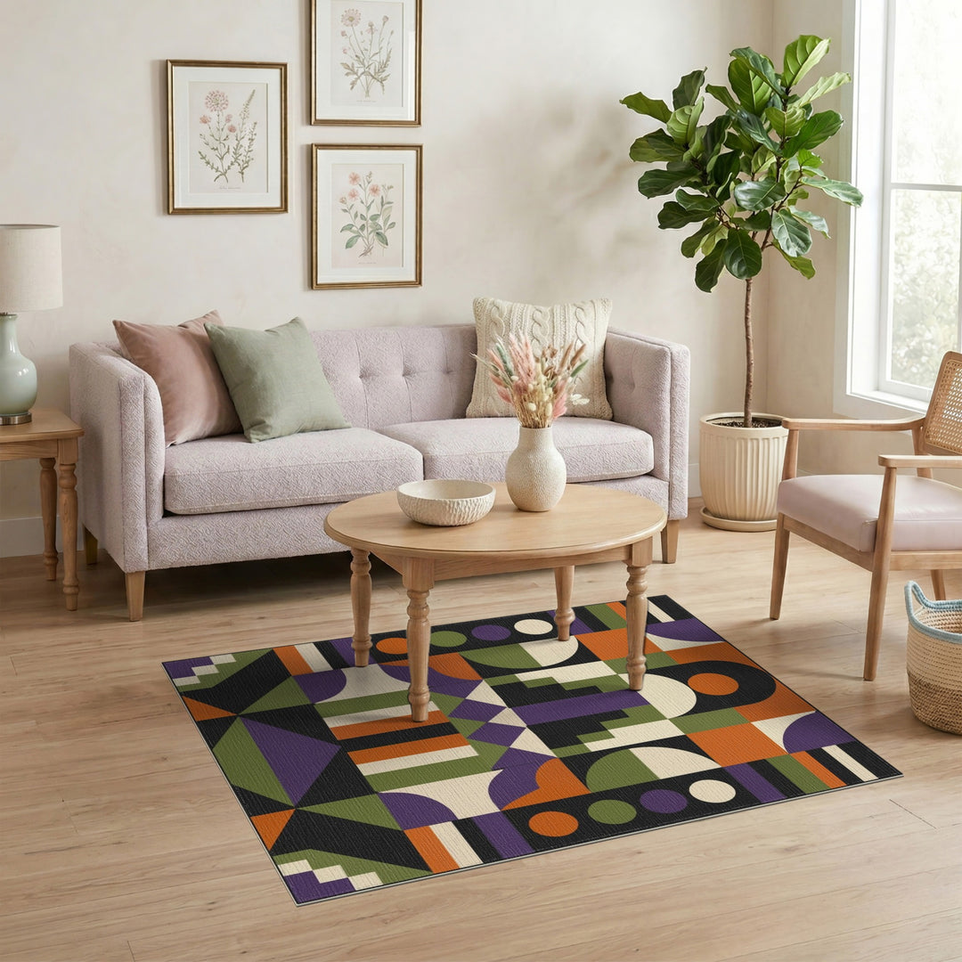 Geometric Multi-Color Area Rug