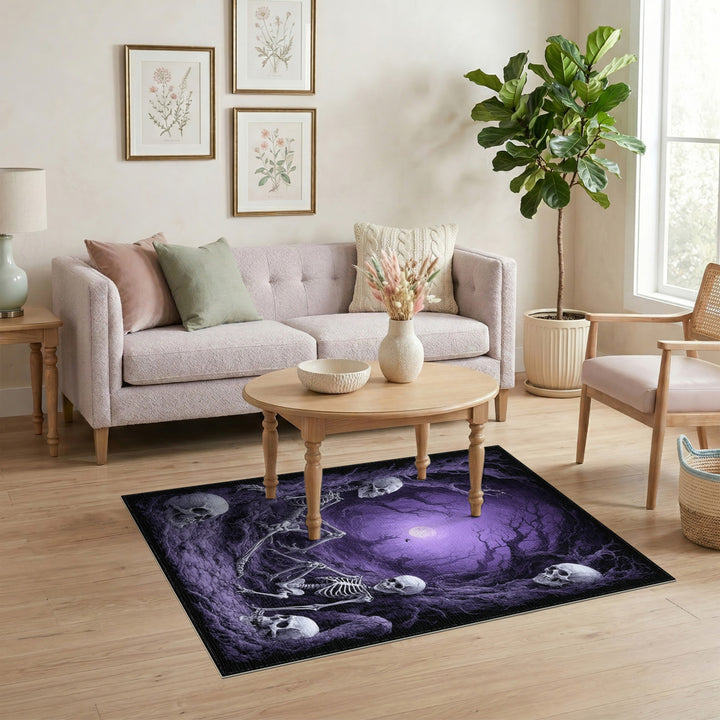 Purple Skeleton Grove Area Rug