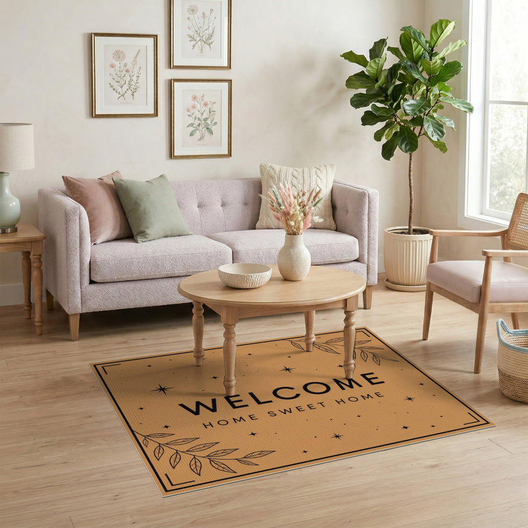 Welcome Home Sweet Home Boho Area Rug