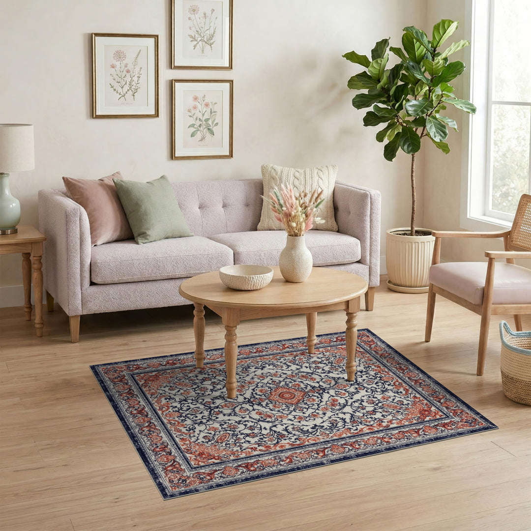 Red Persian Medallion Area Rug