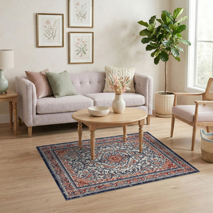 Red Persian Medallion Area Rug