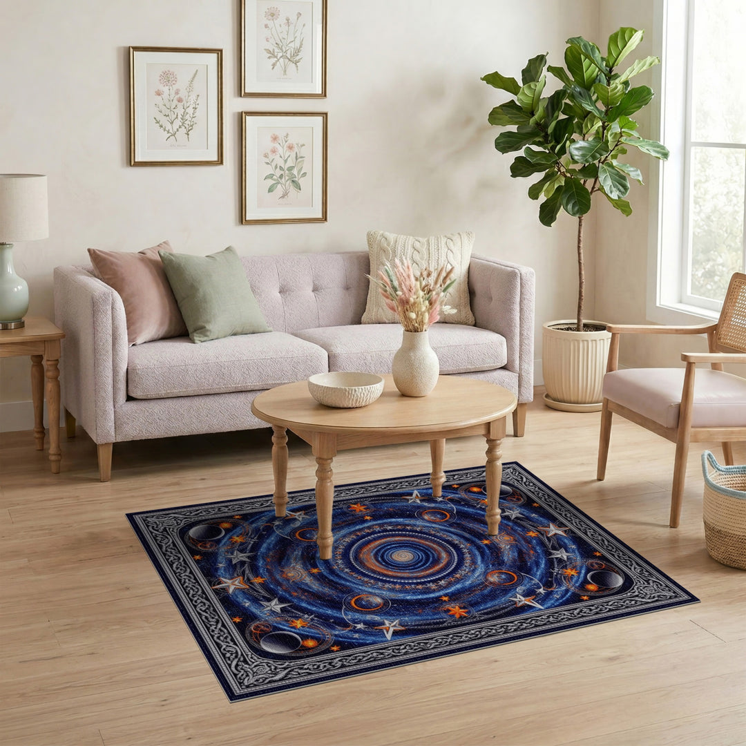 Celestial Galaxy Washable Area Rug