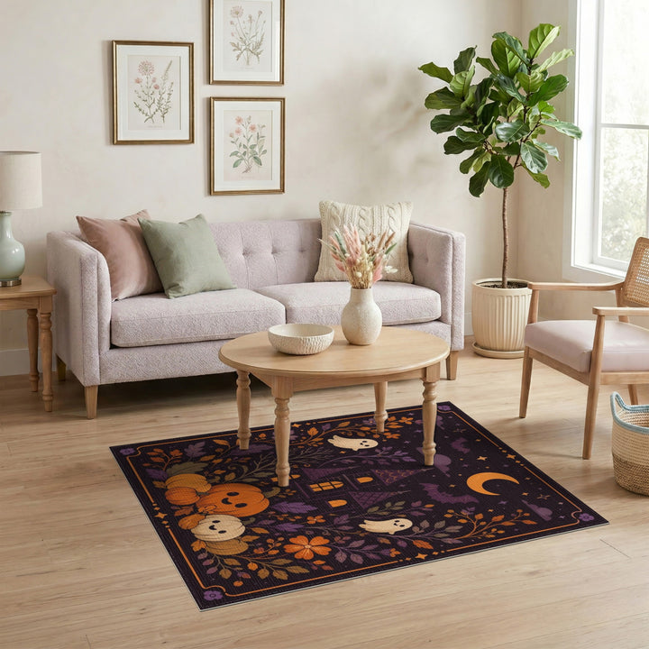 Cute Halloween Ghosts Pumpkin Kids Area Rug