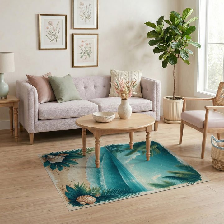Coastal Wave Palm Beach Area Rug