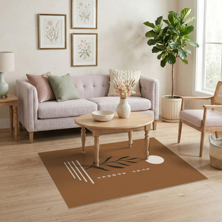 Stay Spooky Brown Botanical Area Rug