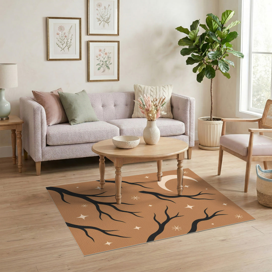 Moonlit Branches Brown Area Rug