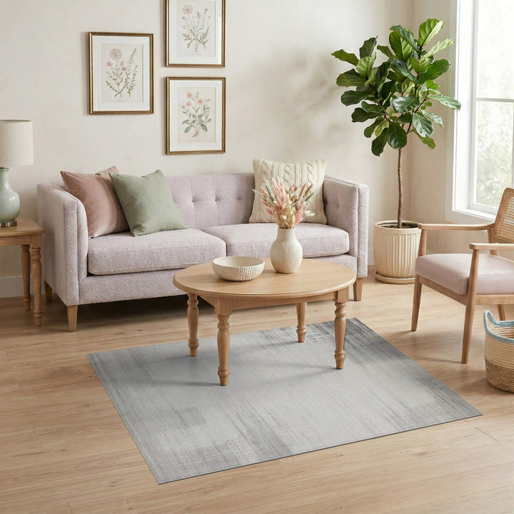 Grey Abstract Area Rug