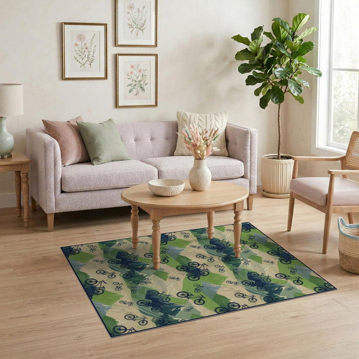 Green Mountain Bike Area Rug
