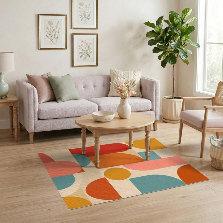 Multi-color and Patterns Geometric Modern Multi-Color Geometric Modern Area Rug