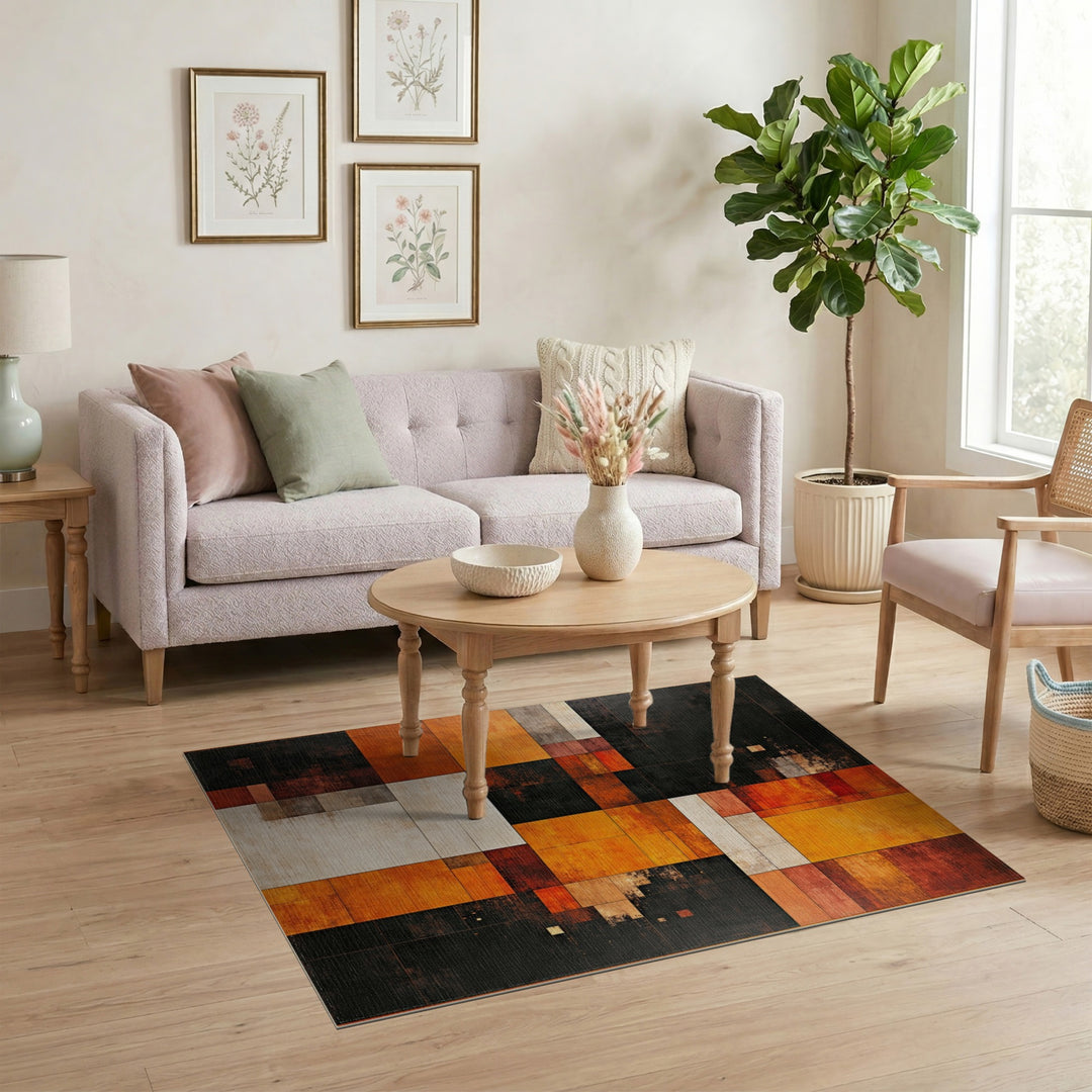 Multi-color and Patterns Geometric Multi-Color Area Rug