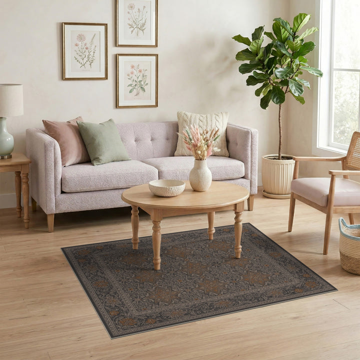 Grey Star Medallion Persian Area Rug