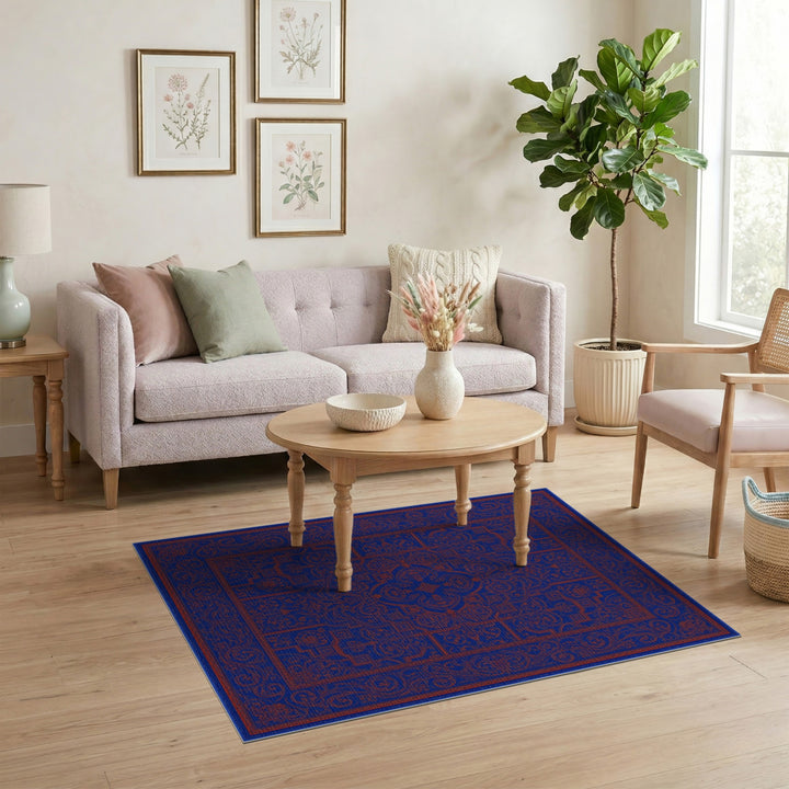 Royal Blue Persian Medallion Area Rug