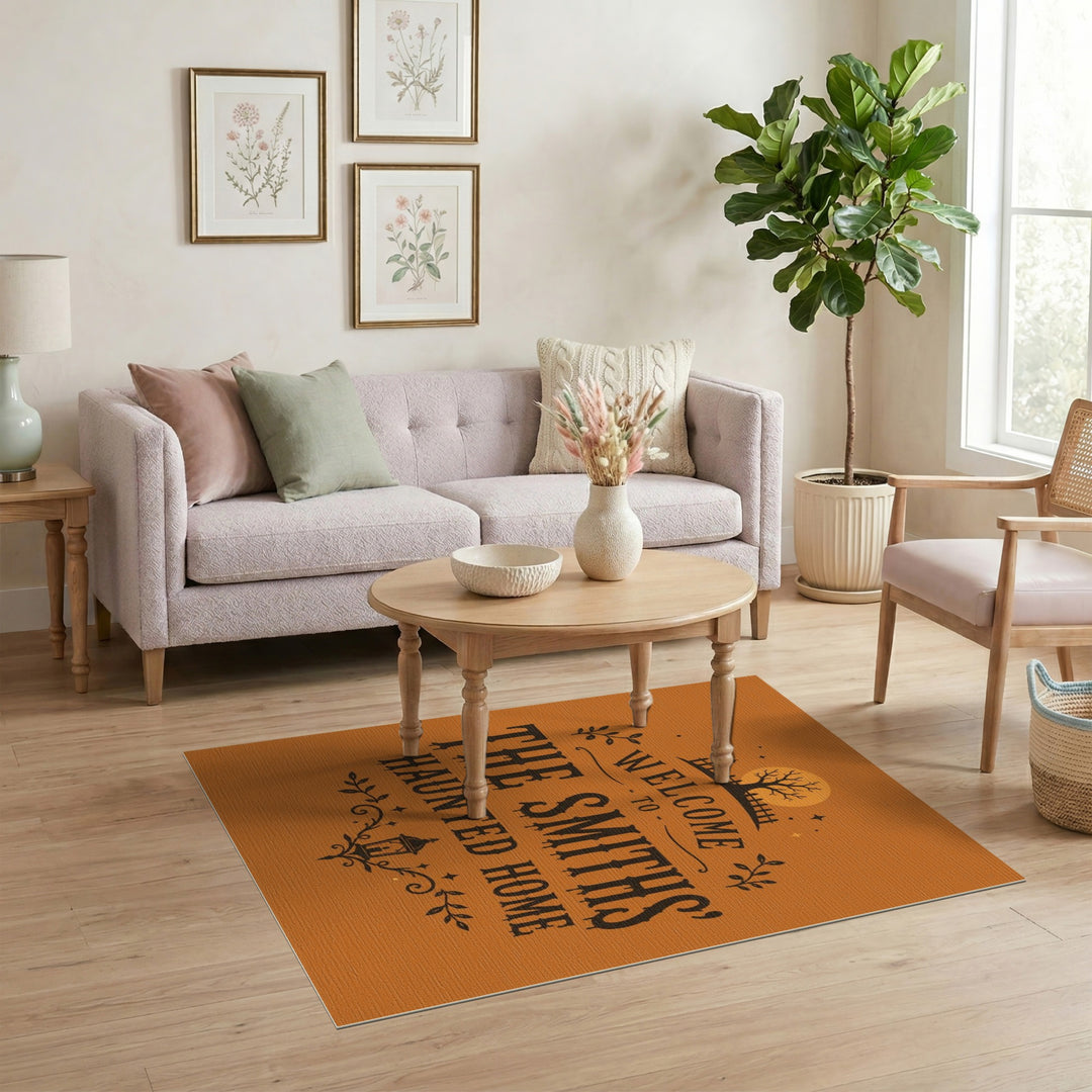 The Smiths' Haunted Home Orange Rug