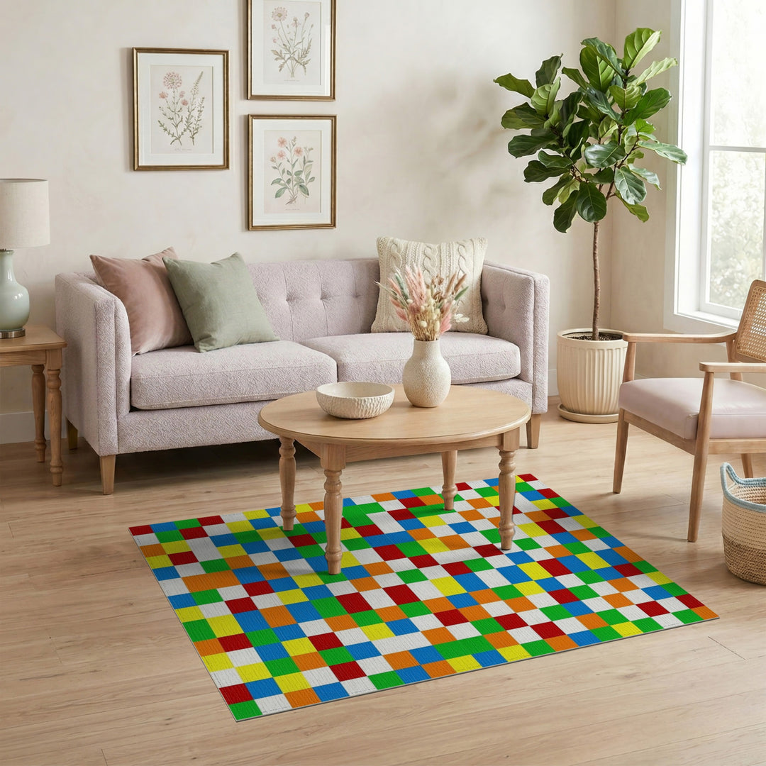Vibrant Multi-Color Geometric Area Rug