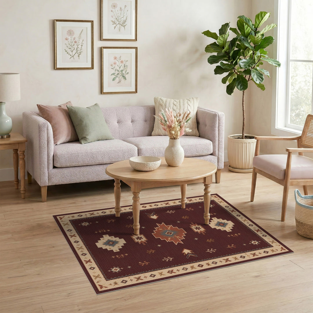 Heritage Tribal Red Tribal Geometric Area Rug