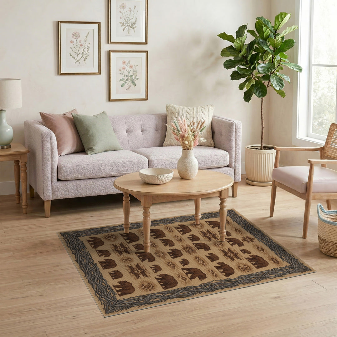Brown Bear Southwestern Area Rug