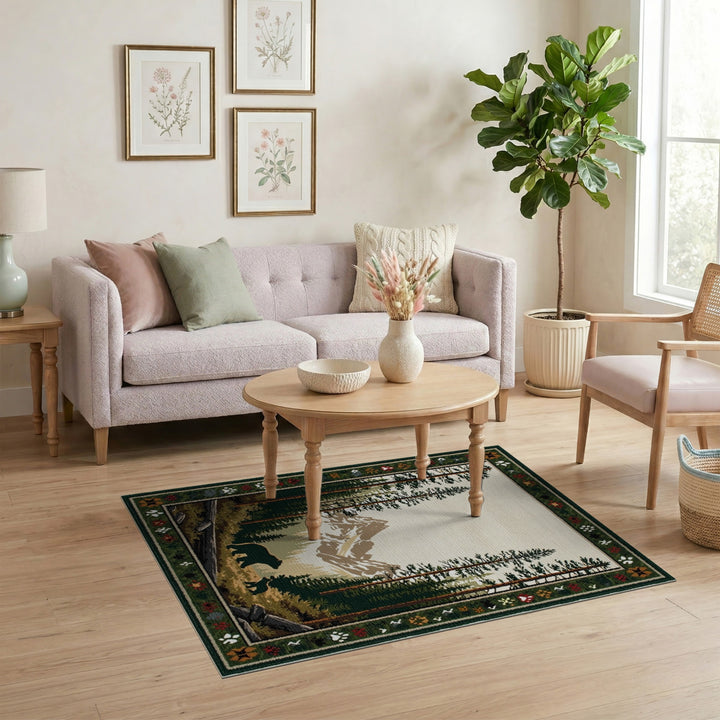 Bear Family Forest Area Rug
