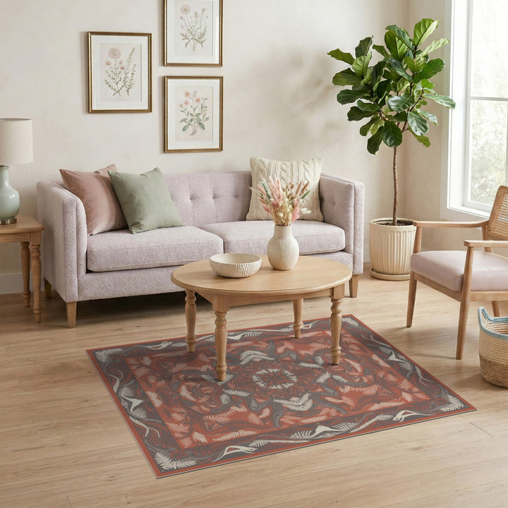 Red Lizard Heritage Area Rug