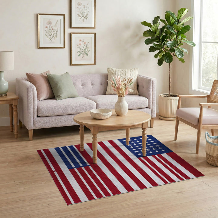 American Flag Washable Area Rug