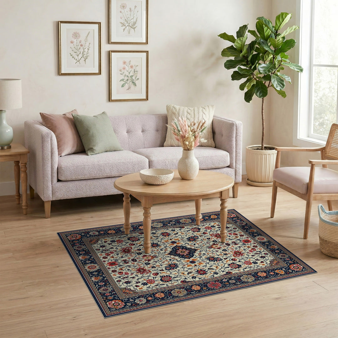 Traditional Persian Floral Area Rug