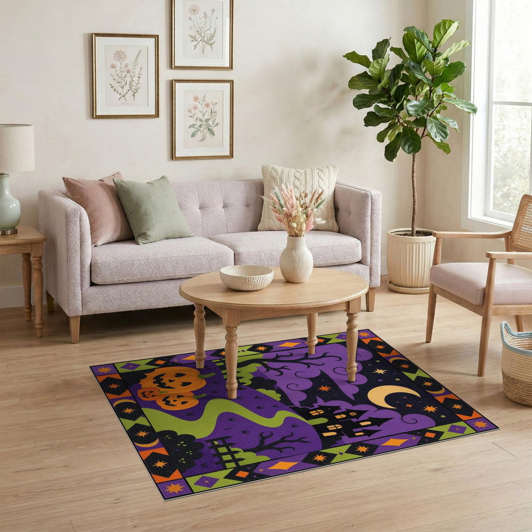Halloween Pumpkin Path Kids Area Rug