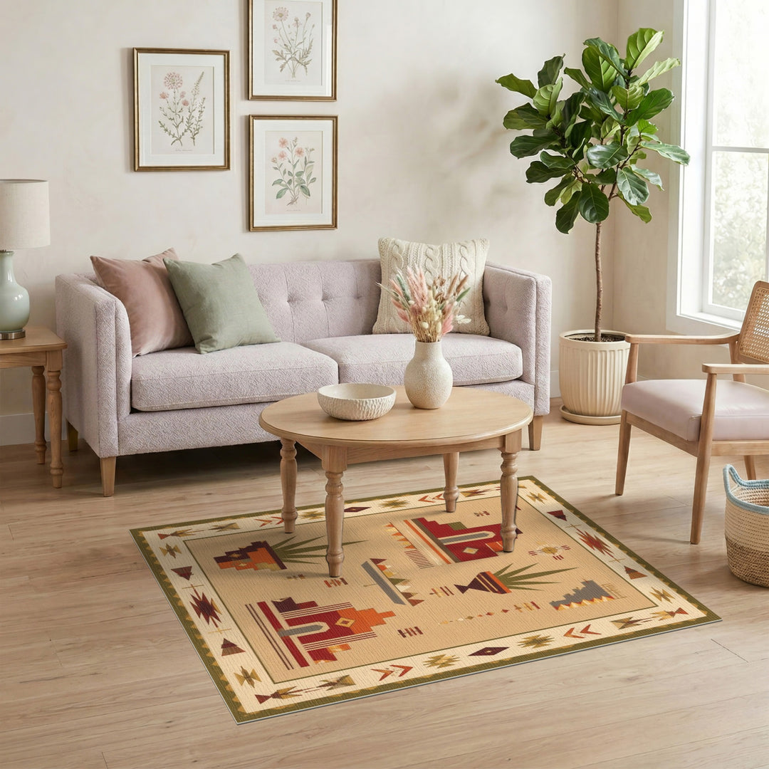 Southwestern Pueblo Geometric Area Rug