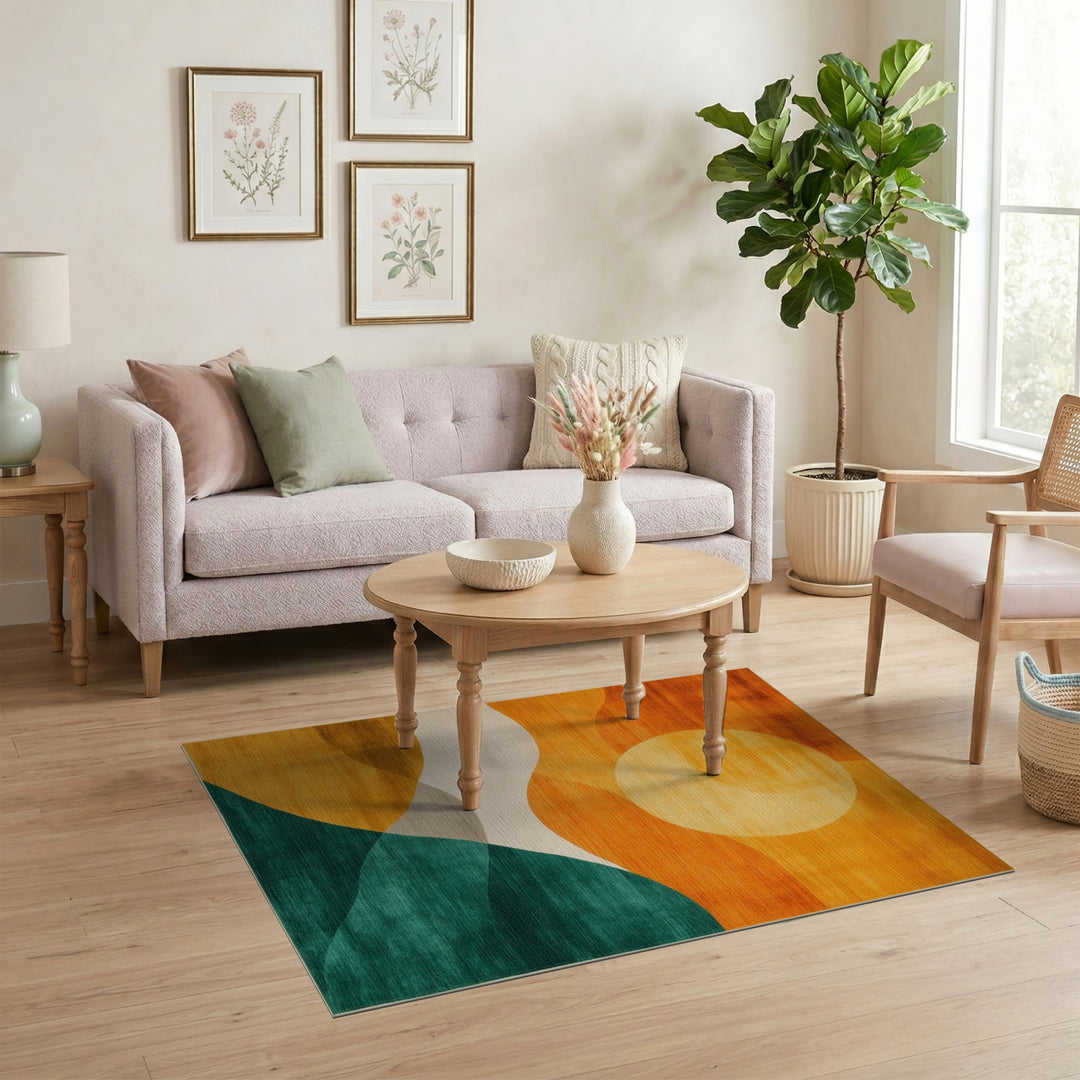 Abstract Horizon Wave Area Rug