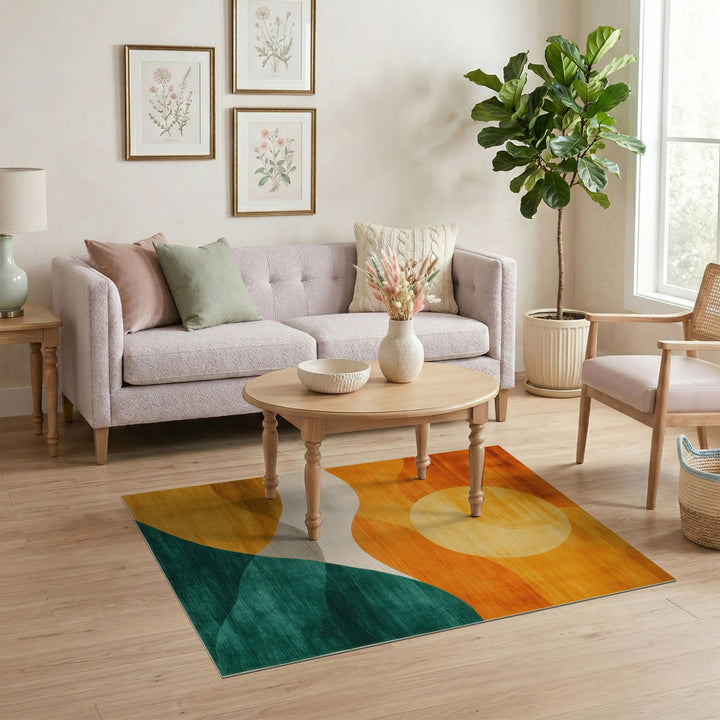 Abstract Horizon Wave Area Rug