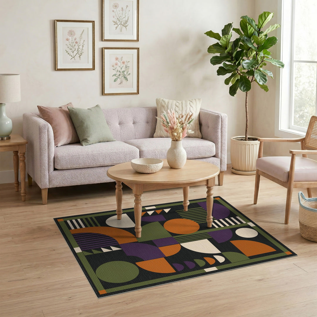 Geometric Modern Multi-color and Patterns Geometric Modern Multi-Color Area Rug