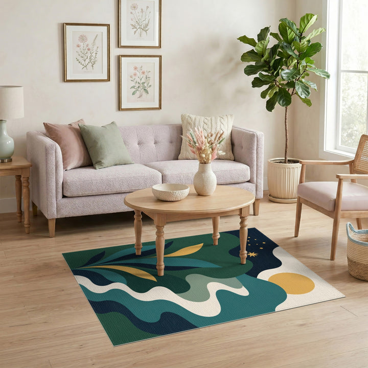 Starry River Abstract Area Rug