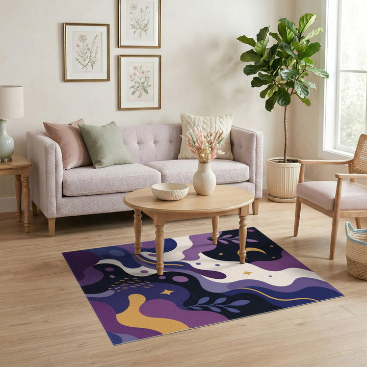 Abstract Area Purple Celestial Abstract Area Rug