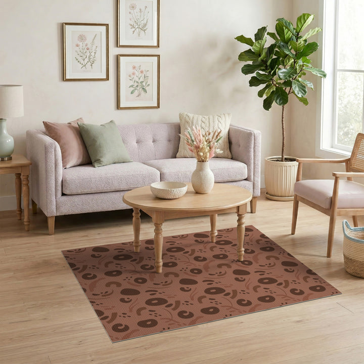 Brown and Tan Abstract Area Abstract Brown Area Rug