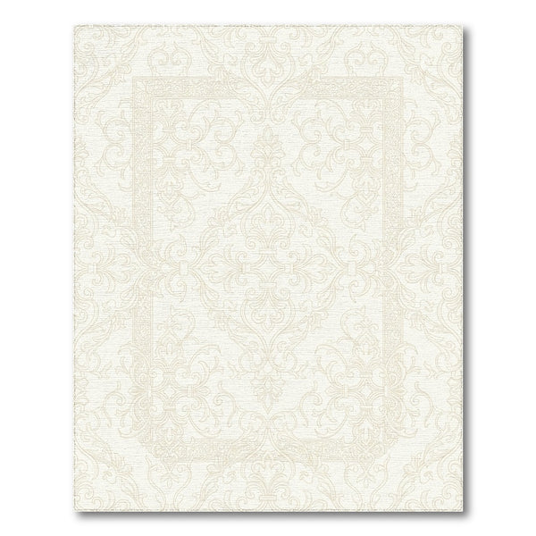 Cream Antique Scrollwork Medina Rug