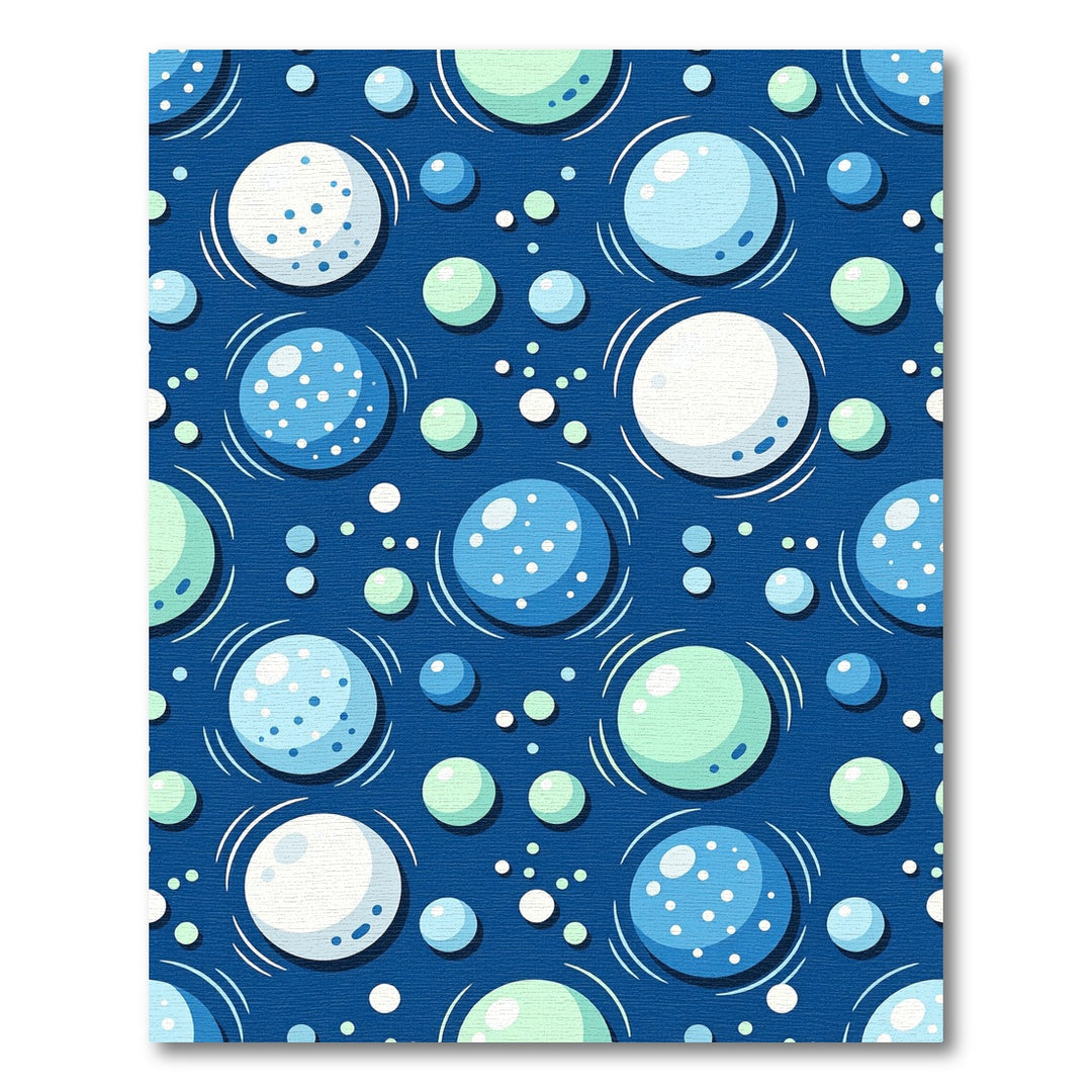 Aqua Blue Bubble Scatter Rug