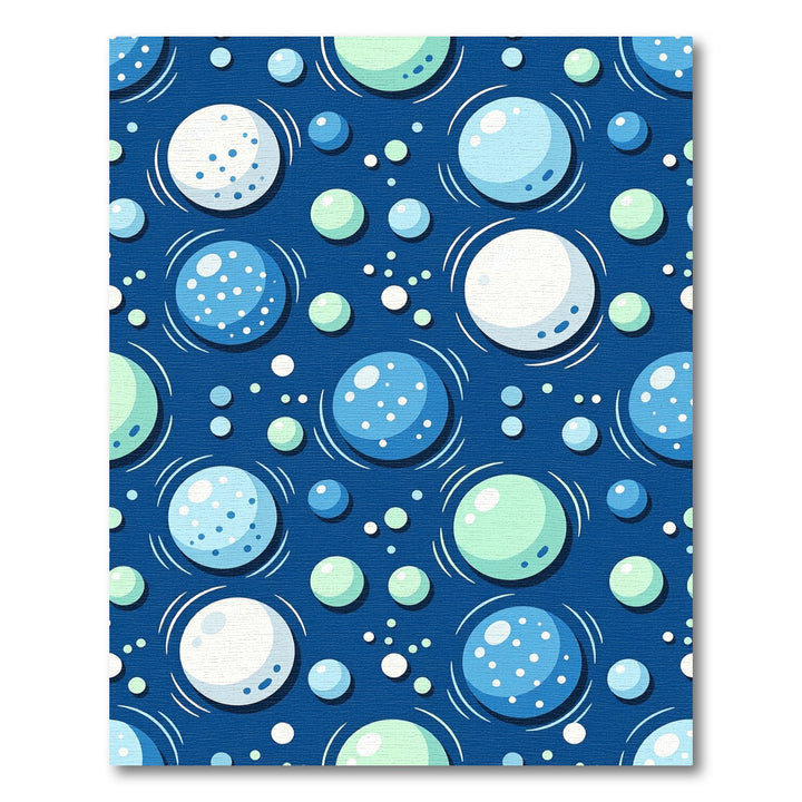 Aqua Blue Bubble Scatter Rug