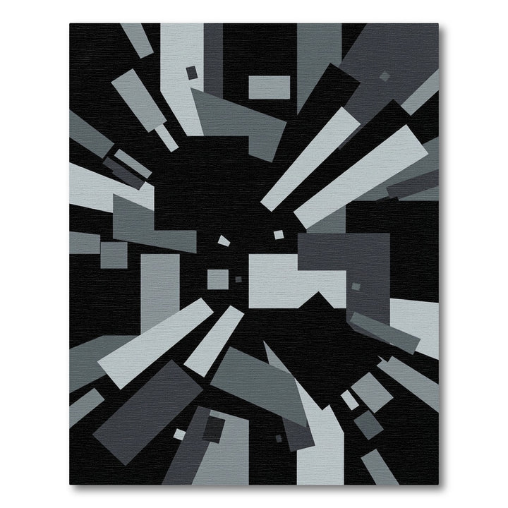 Monochromatic Geometric Burst Shadow Rug