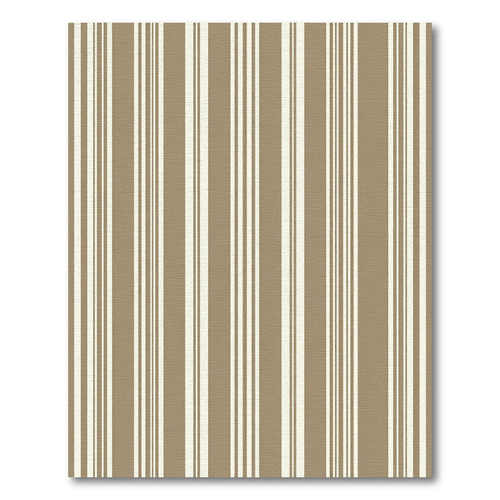 Classic Taupe and Ivory Vertical Stripe Rug