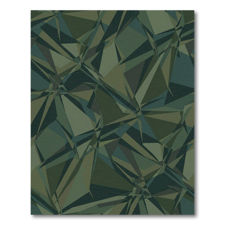 Green Shattered Geometric Fragments Rug